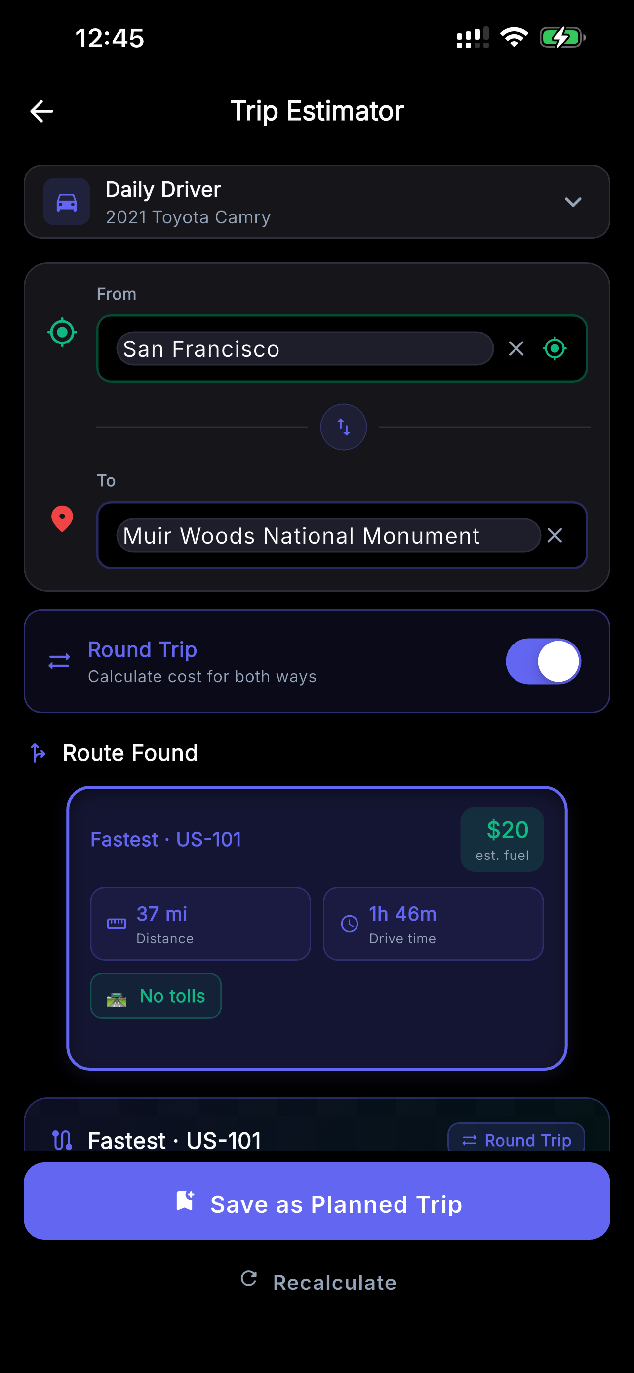 Trip Estimator